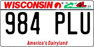 WI license plate 984PLU