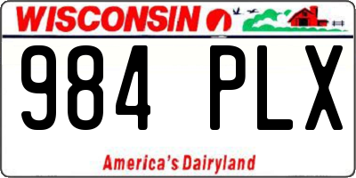 WI license plate 984PLX