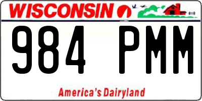 WI license plate 984PMM