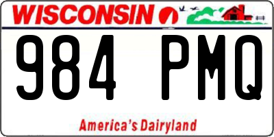 WI license plate 984PMQ