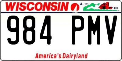 WI license plate 984PMV