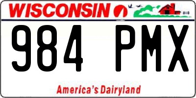 WI license plate 984PMX