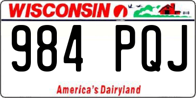 WI license plate 984PQJ