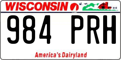 WI license plate 984PRH