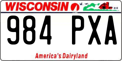 WI license plate 984PXA