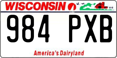 WI license plate 984PXB