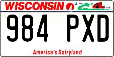WI license plate 984PXD
