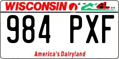 WI license plate 984PXF