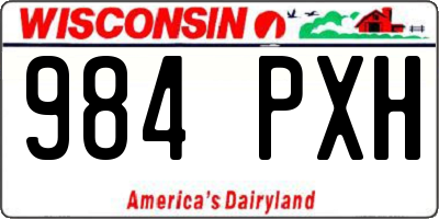 WI license plate 984PXH