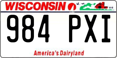 WI license plate 984PXI
