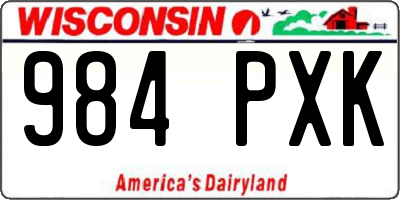 WI license plate 984PXK