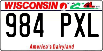 WI license plate 984PXL