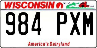 WI license plate 984PXM