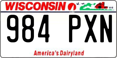 WI license plate 984PXN