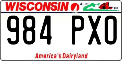 WI license plate 984PXO