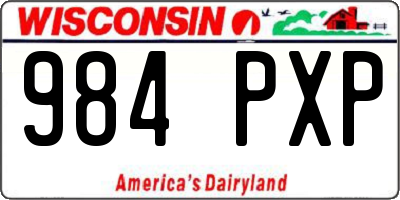 WI license plate 984PXP