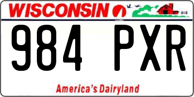 WI license plate 984PXR