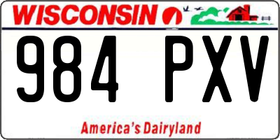 WI license plate 984PXV