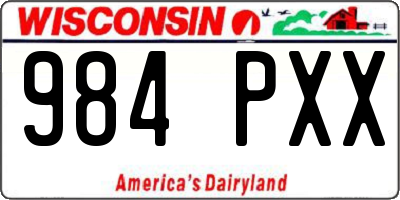 WI license plate 984PXX