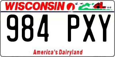 WI license plate 984PXY