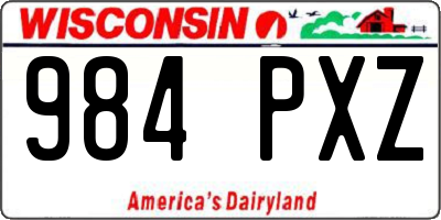 WI license plate 984PXZ