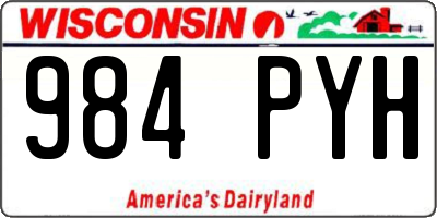 WI license plate 984PYH