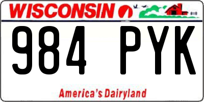 WI license plate 984PYK