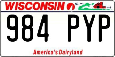 WI license plate 984PYP