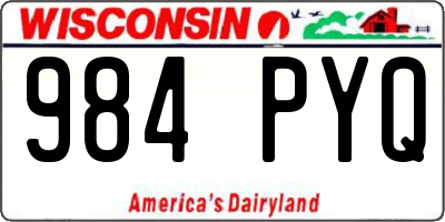 WI license plate 984PYQ