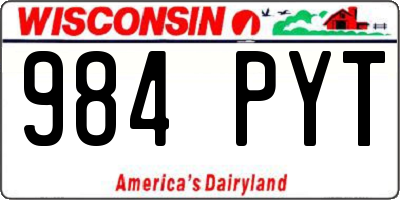 WI license plate 984PYT