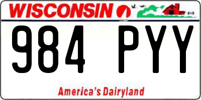 WI license plate 984PYY