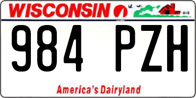 WI license plate 984PZH