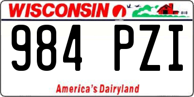 WI license plate 984PZI