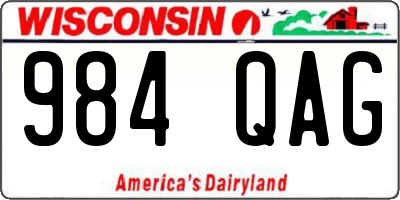 WI license plate 984QAG