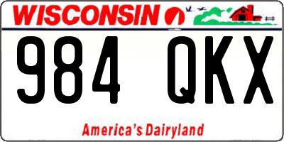 WI license plate 984QKX