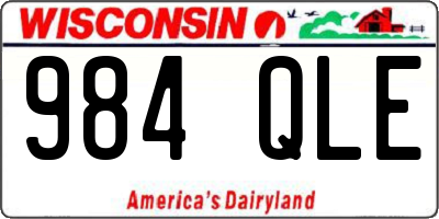 WI license plate 984QLE