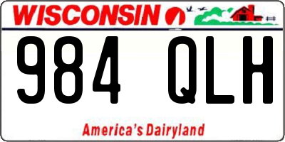 WI license plate 984QLH