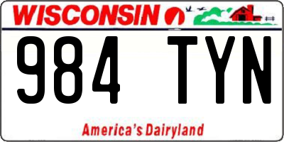 WI license plate 984TYN