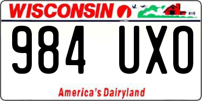 WI license plate 984UXO