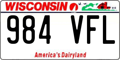 WI license plate 984VFL