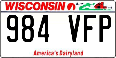 WI license plate 984VFP