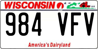 WI license plate 984VFV