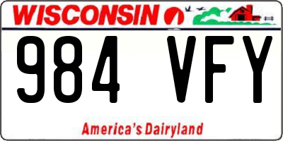 WI license plate 984VFY