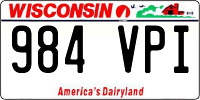 WI license plate 984VPI