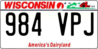 WI license plate 984VPJ
