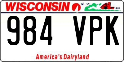 WI license plate 984VPK