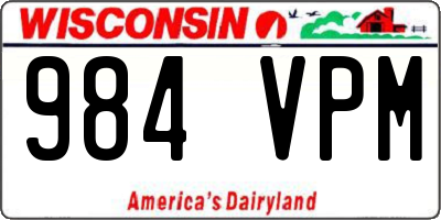 WI license plate 984VPM