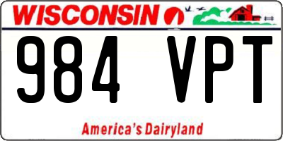 WI license plate 984VPT