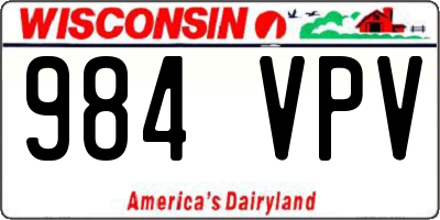 WI license plate 984VPV