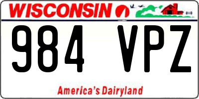 WI license plate 984VPZ